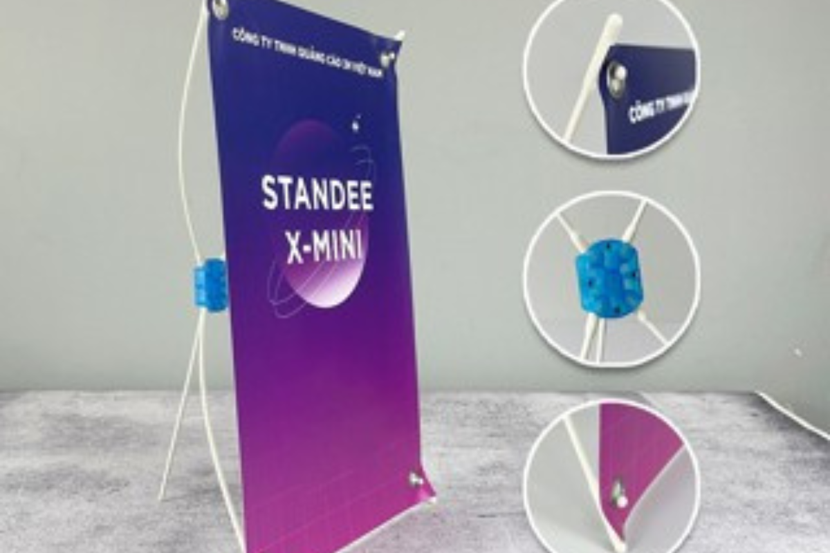 Standee chữ X mini để bàn