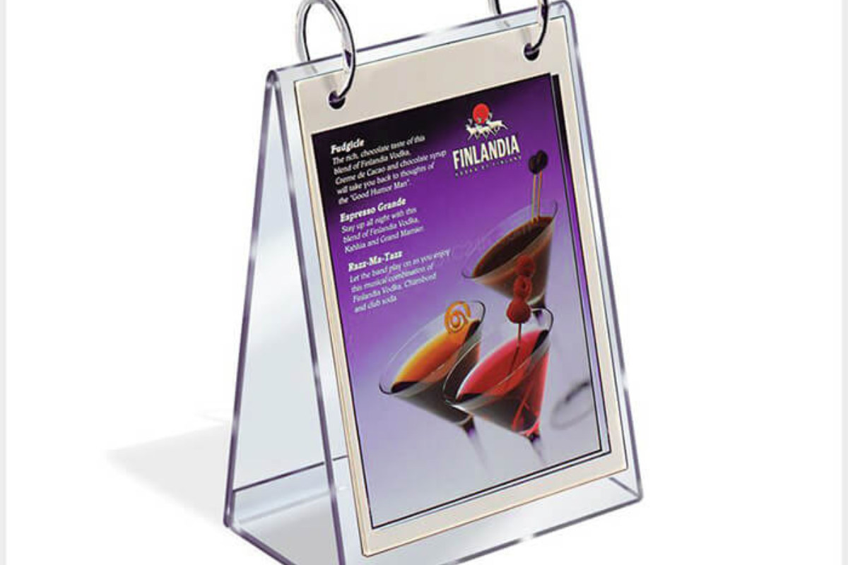 Standee để bàn chân gỗ